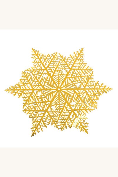 Comerivo Farfurie decorativă de Crăciun cu fulgi, suport pentru masa de sărbă...