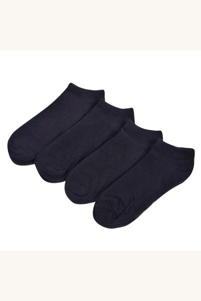 Comerivo 4 perechi sosete scurte negre pentru baieti, bumbac si nailon, marim...