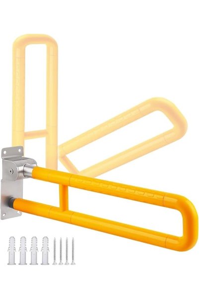 HASTHIP Folding Grab Bar for Bathroom Seniors Wall Mount Space Saving Design