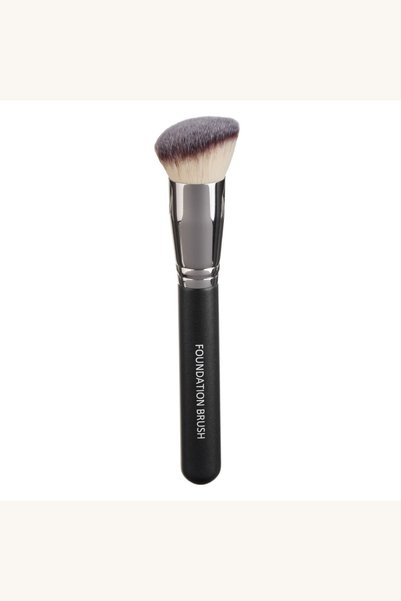 Comerivo Aplicator machiaj kabuki flat pentru fond de ten, 17.5 cm, par sintetic