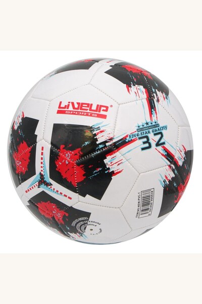 Comerivo Minge de fotbal Nr. 5 alba cu modele, rezistenta pentru joc continuu