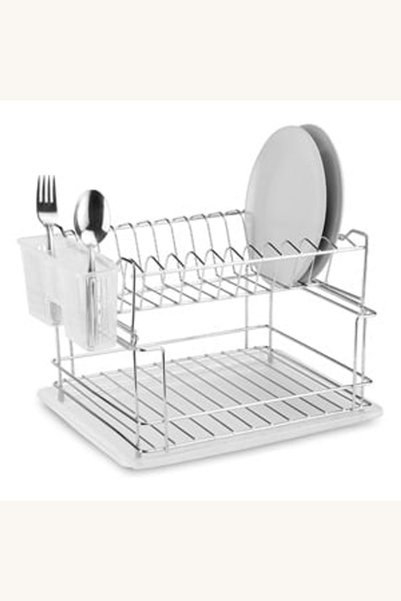 Comerivo Uscator metalic cu 2 nivele pentru vase 36x29x22cm