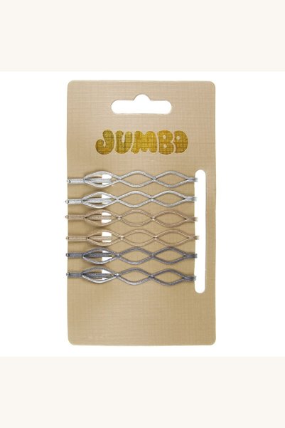Comerivo Set 6 agrafe metalice ondulate pentru par, 6cm, finisaj elegant