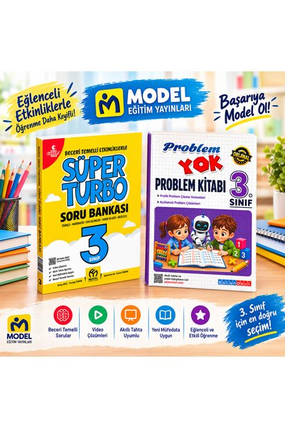Model Eğitim Yayınları 3. Sınıf Tüm Dersler Soru Bankası ve Matematik Problem...