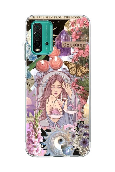 lelia حافظة هاتف شفافة مطبوعة عليها علامة برج الحوت متوافقة مع Redmi 9T