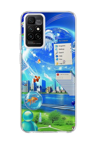 lelia حافظة هاتف شفافة متوافقة مع Redmi 10 2022 مطبوع عليها صورة قنديل البحر ...