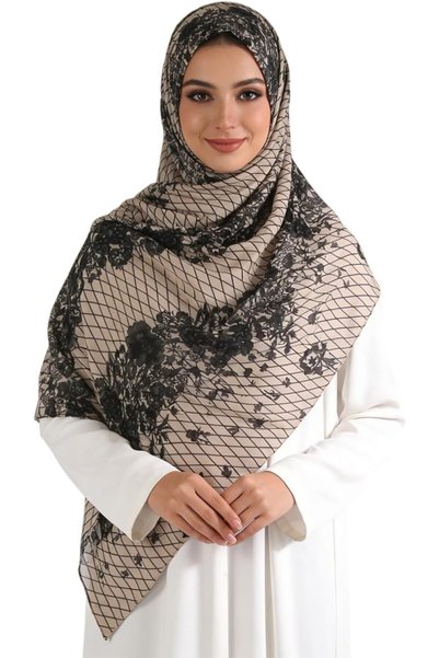 Generic Watercolour Floral Printed Hijab Scarf for Women Soft Modal Cotton In...