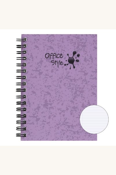 Comerivo Caiet notite cu spirala A6, 50 file dictando si coperta mov carton