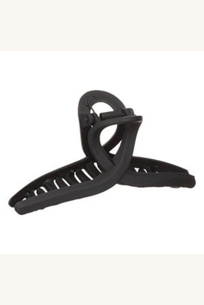 Comerivo Clama de par negra mata cu design bucla 11cm pentru femei