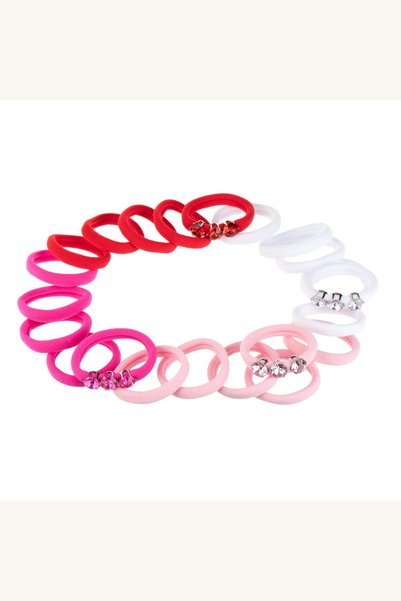 Comerivo Set 22 elastice par frotte copii multicolore cu pietre stralucitoare