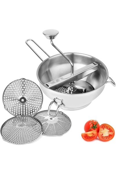 Generic Stainless Steel Food Mill with 3 Grinding Discs Kitchen Food Mashing ...