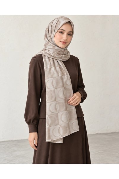 nazzain Round Pattern Organic Cotton Shawl