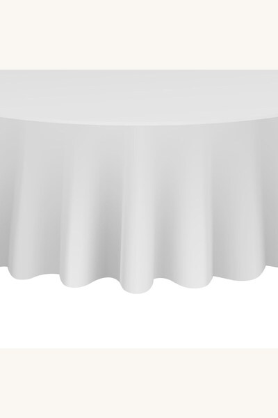 Comerivo Fata de masa rotunda alba din plastic, diametru 213cm