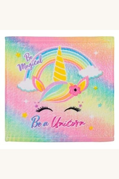 Comerivo Prosopel Bumbac Unicorn Curcubeu pentru Fete 30x30cm