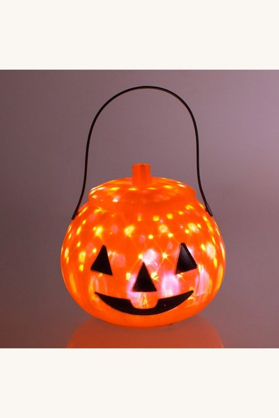 Comerivo Coșuleț de dulciuri în formă de dovleac pentru Halloween, cu capac ș...