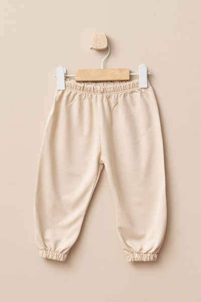 LOGO AKSESUAR Unisex Baby Kids 100% Cotton 3 Thread Thick Jogger Sweatpants
