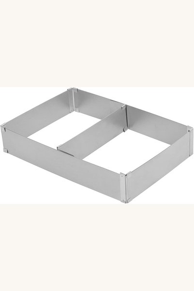 Comerivo Forma tort metalica dreptunghiulara reglabila cu separeu, otel inoxi...