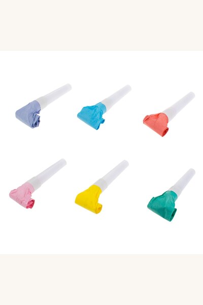 Comerivo 15 Suflatori Petrecere Culori Pastel - Accesoriu Sarbatori Colorat