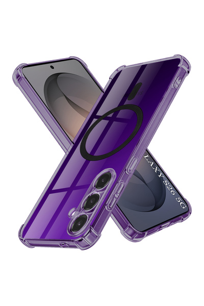 Asteroid Gsm Husa Samsung Galaxy S26 Shockproof Clear Silicone MagSafe, fumuriu