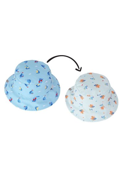 FlapJackKids Παιδικό Αναστρέψιμο Καπέλο Προστασίας UV με Σχέδια Ιστιοφόρου κα...