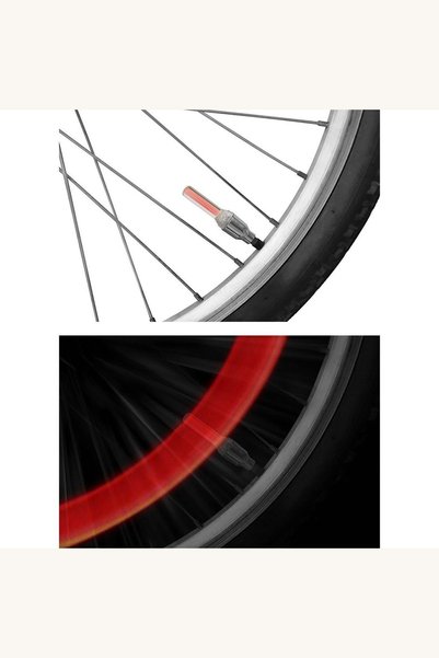 Comerivo Set 2 Lumini LED Rosii pentru Rotile - Siguranta Bicicletei