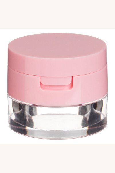 Comerivo Cutie pudra cu burete si oglinda pentru calatorii 4.5x4cm plastic tr...