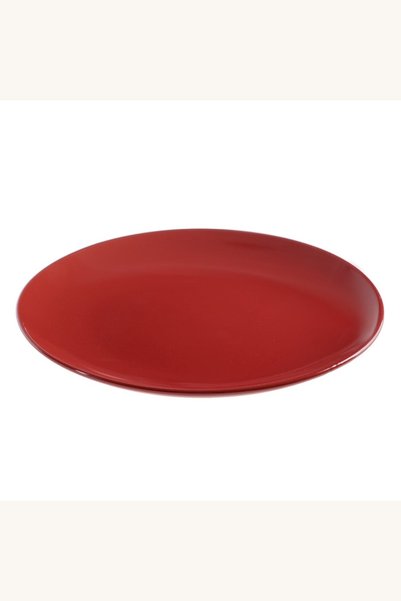 Comerivo Farfurie din ceramica rosie pentru servit, diametru 26.5cm