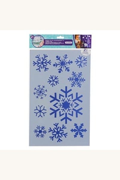 Comerivo Set 2 șabloane cu modele de Crăciun pentru geamuri și oglinzi, 22x35 cm