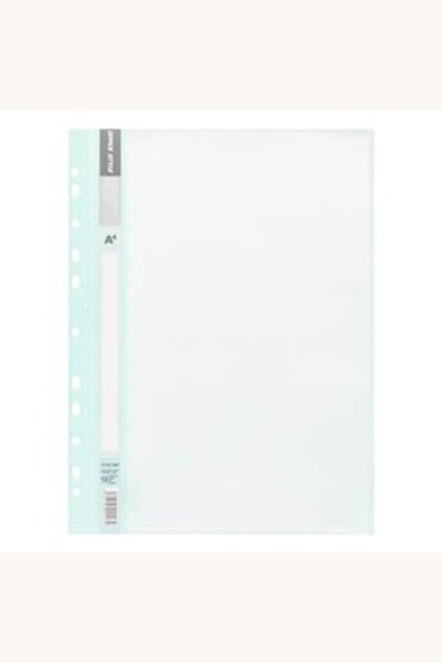 Comerivo Dosar plastic A4 verde menta cu sina si 10 folii transparente