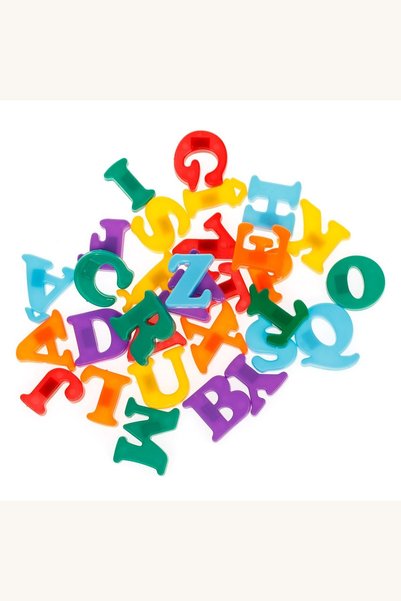 Comerivo Set 31 litere magnetice din plastic - alfabetul romanesc pentru acti...