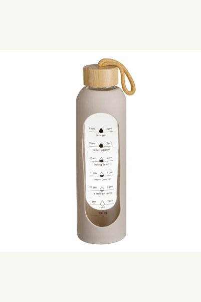 Comerivo Sticla de hidratare 700ml cu marcaj ore si mesaje motivationale, cap...