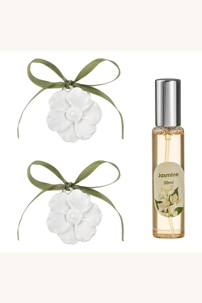 Comerivo Pietre Ceramice Parfumate Flori si Spray Iasomie pentru Dulapuri