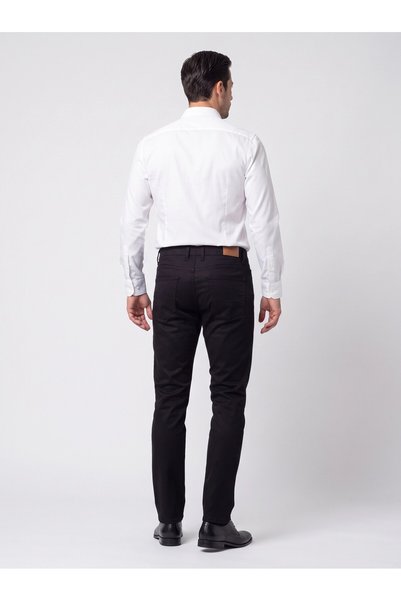 White Stone Siyah Regular Fit Erkek Chino Pantolon