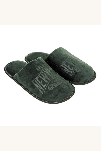 Comerivo Papuci de iarna pentru barbati verde kaki cu imprimeu New York, mari...
