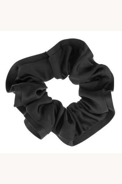 Comerivo Elastic negru satinat cu margine pentru par - Accesoriu textil pentr...