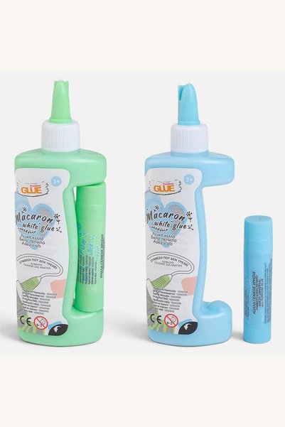 Comerivo Adeziv alb universal 143ml cu stick, sticla albastra sau verde