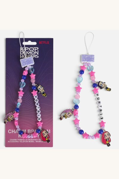 Comerivo Snur telefon cu margele colorate K-POP 15cm, accesoriu la incheietura