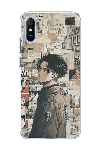 lelia حافظة هاتف شفافة مطبوعة بتصميم جزور الصحف الأنمي متوافقة مع Redmi 9A