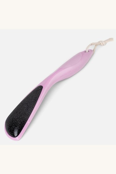 Comerivo Pilă lila pentru călcâie cu 2 fețe și mâner curbat, 23cm