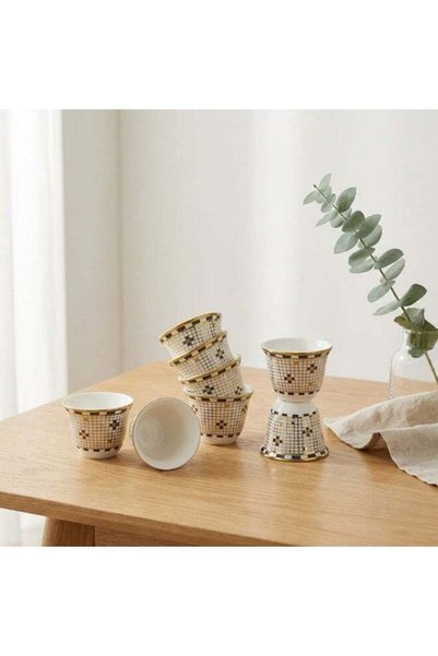 Danube Home Brewelle Arabic Coffee Cup Set 12Pc 80ml Bone China Cawa C