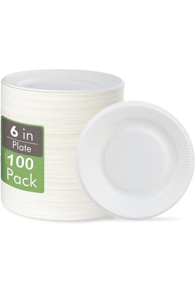 Generic Compostable Small Paper Plates,Biodegradable Disposable Plates Made f...