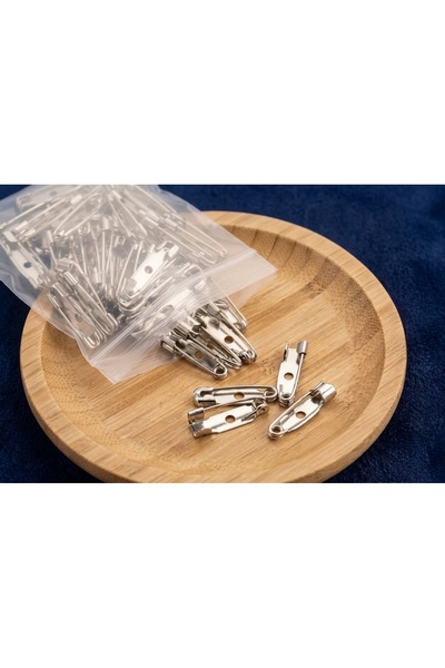2 Cm Metal Broş İğnesi Yaka İğnesi Aparatı 50 Adet