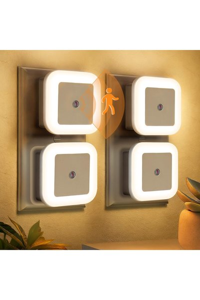 Generic Night Light, 4 Pack Warm LED Night lights Plug into Wall, ضوء الليل S...