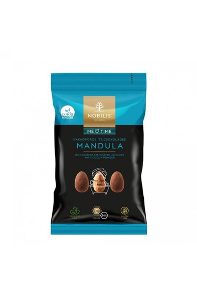 NOBILIS Migdale în ciocolată cu lapte cu pudră de cacao, 70g