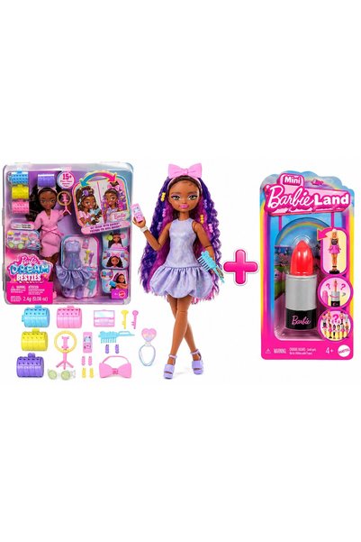 Barbie Комплект подарък Dream Besties + Mini Land, Кукла с аксесоари за приче...