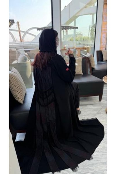 DAR LAHA Abaya D6029 - Featuring Premium Royal Crepe Fabric with Lace Inserts...