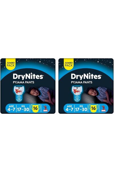 Generic حفاضات نايتس دراي نايتس للأولاد، 4-7 سنوات، 17-30 كجم، 16 حفاضة للتبو...