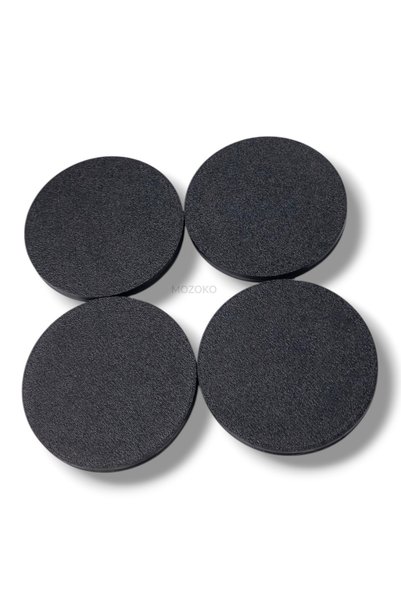 MOZOKO 4'lü Set 58 mm Dış Çap 55 mm İç Çap Siyah Logosuz Jant Göbeği Kapağı