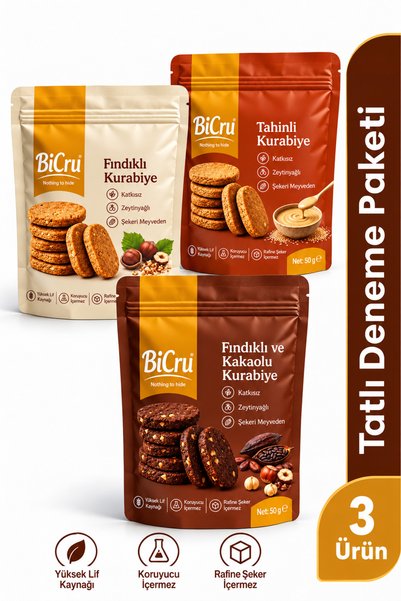 Tatlı Atıştırmalık Paketi (50g x 3 Paket)