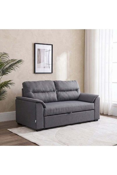 Danube Home Balmond 3 Seater Fabric Sofabed I Convertible Two Seat Sleeping S...